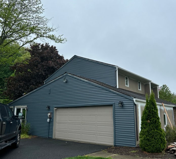 exterior home painting in progress