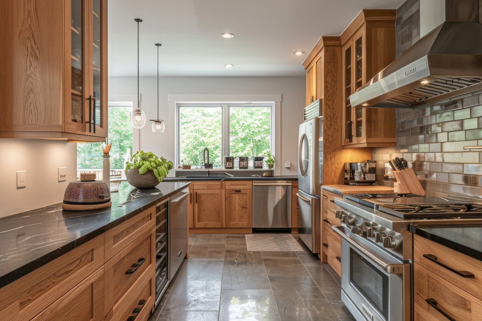 freshly painted kitchen